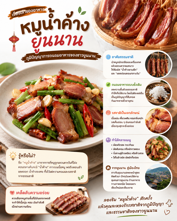หมูน้ำค้าง...ภูมิปัญญาการถนอมอาหารของชาวยูนนาน ที่อร่อยเพราะธรรมชาติ 🍖❄️